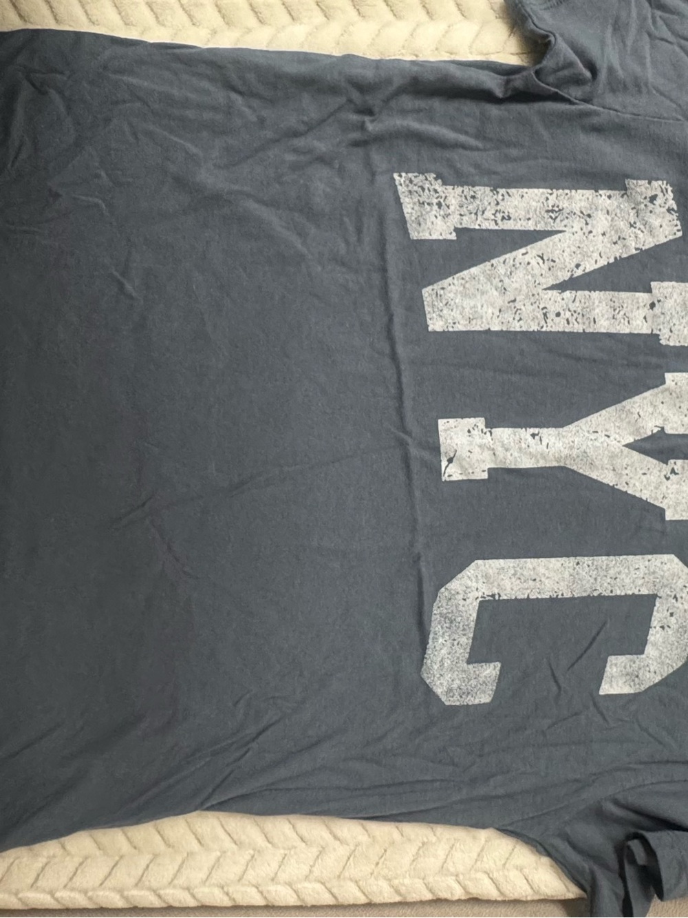 Grayson Threads Gray Short Sleeve Tee with Distressed NYC Graphic